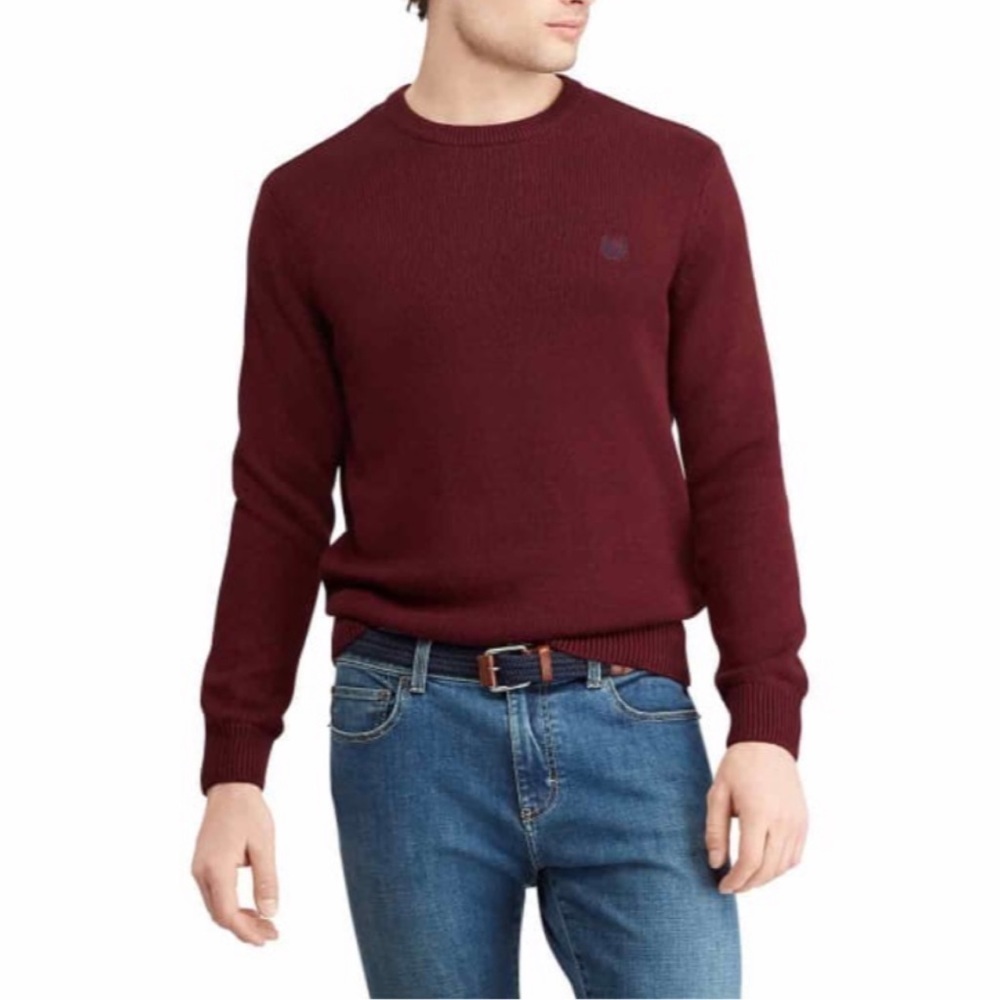 CHAPS Men's Cotton Crewneck Long-Sleeve Sweater
